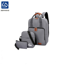 Backpack three-piece suit Korean travel bag explosion models computer backpack USB middle school student bag